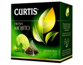 ZAĻĀ TĒJA CURTIS PYRAMID FRESH MOJITO, ZĪDA MAISIŅOS (158481)